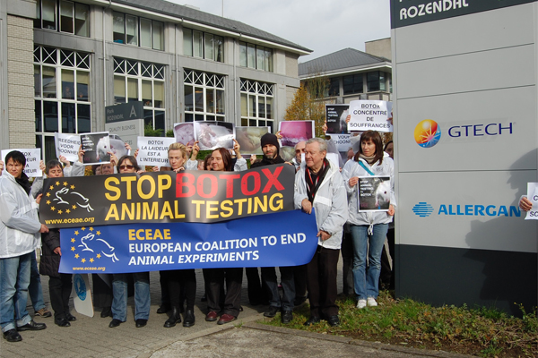 Protest against botox animal testing
